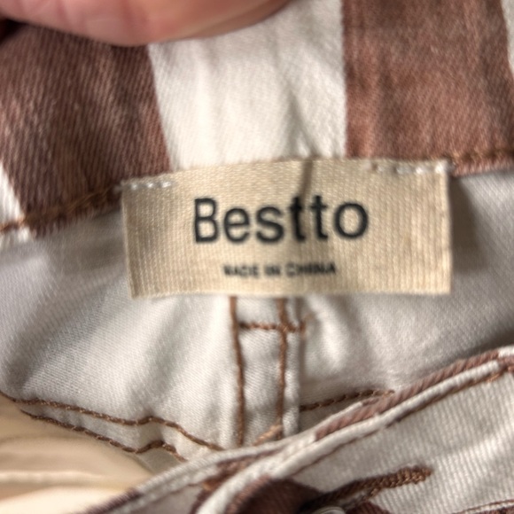 Striped Flare Women Retro Jeans M/L - Picture 9 of 10